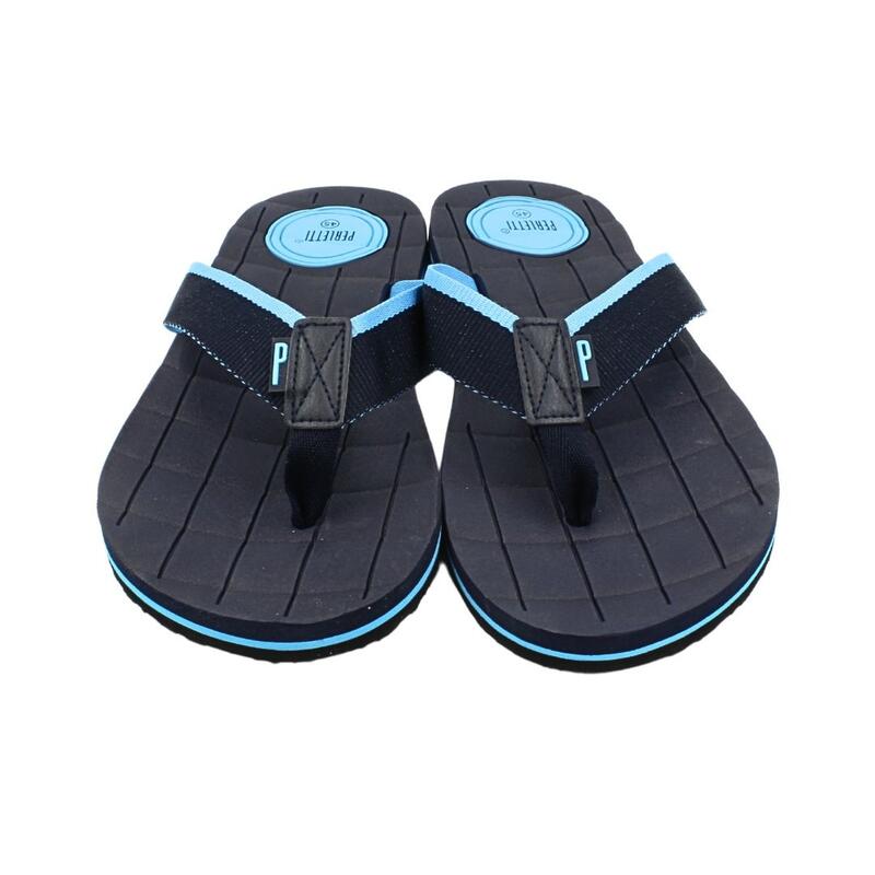 Șlapi flip-flop bărbați, Perletti, bleumarin cu albastru, 41 EU