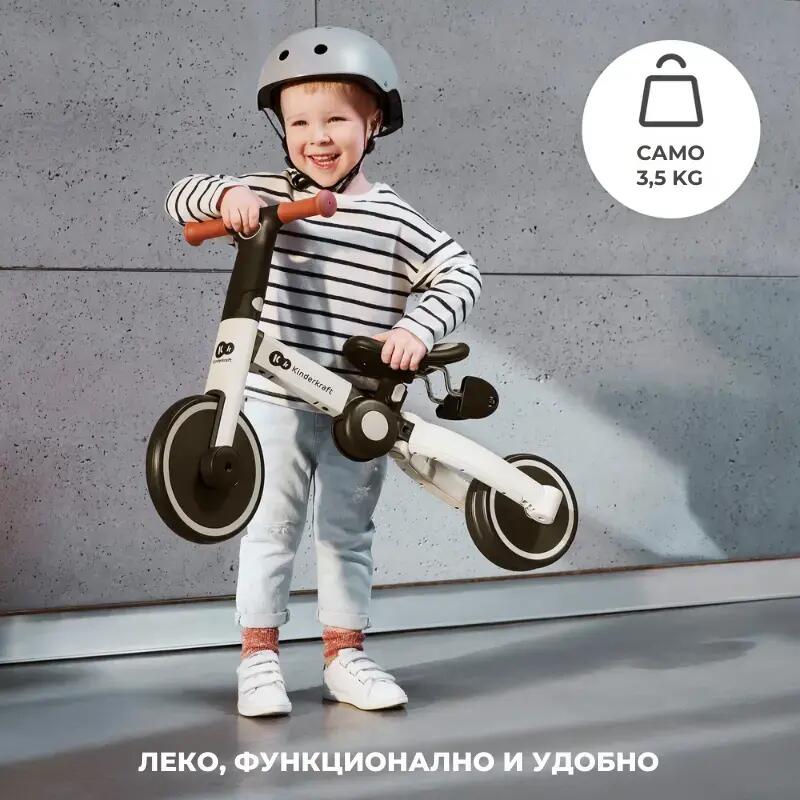 Bicicleta Kinderkraft 4Trike , Transformabila in tricicleta, 8 inch, Silver/Grey 15/15