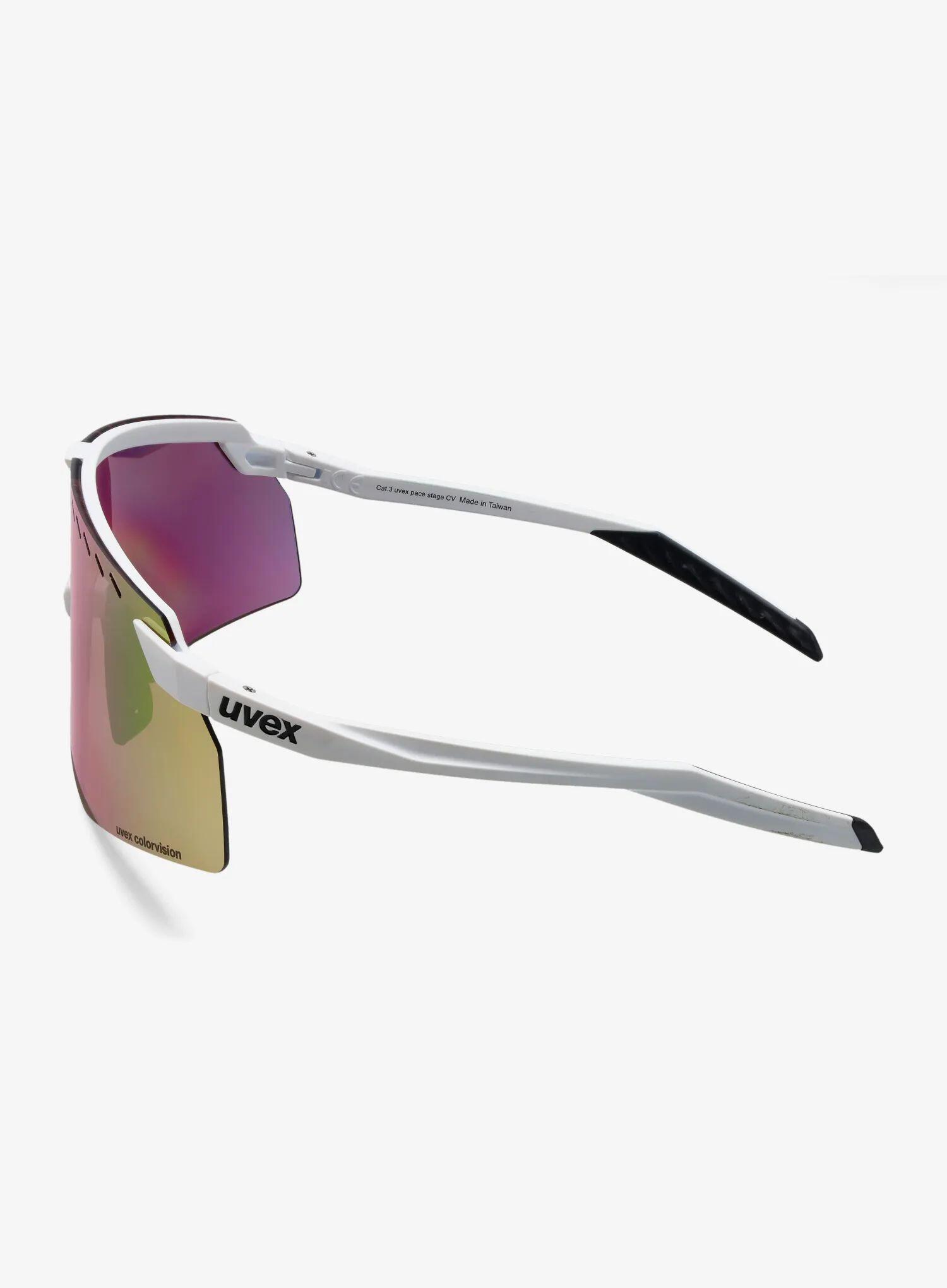 Okulary rowerowe Uvex Pace Stage CV - white matt/mir.gold 3/6