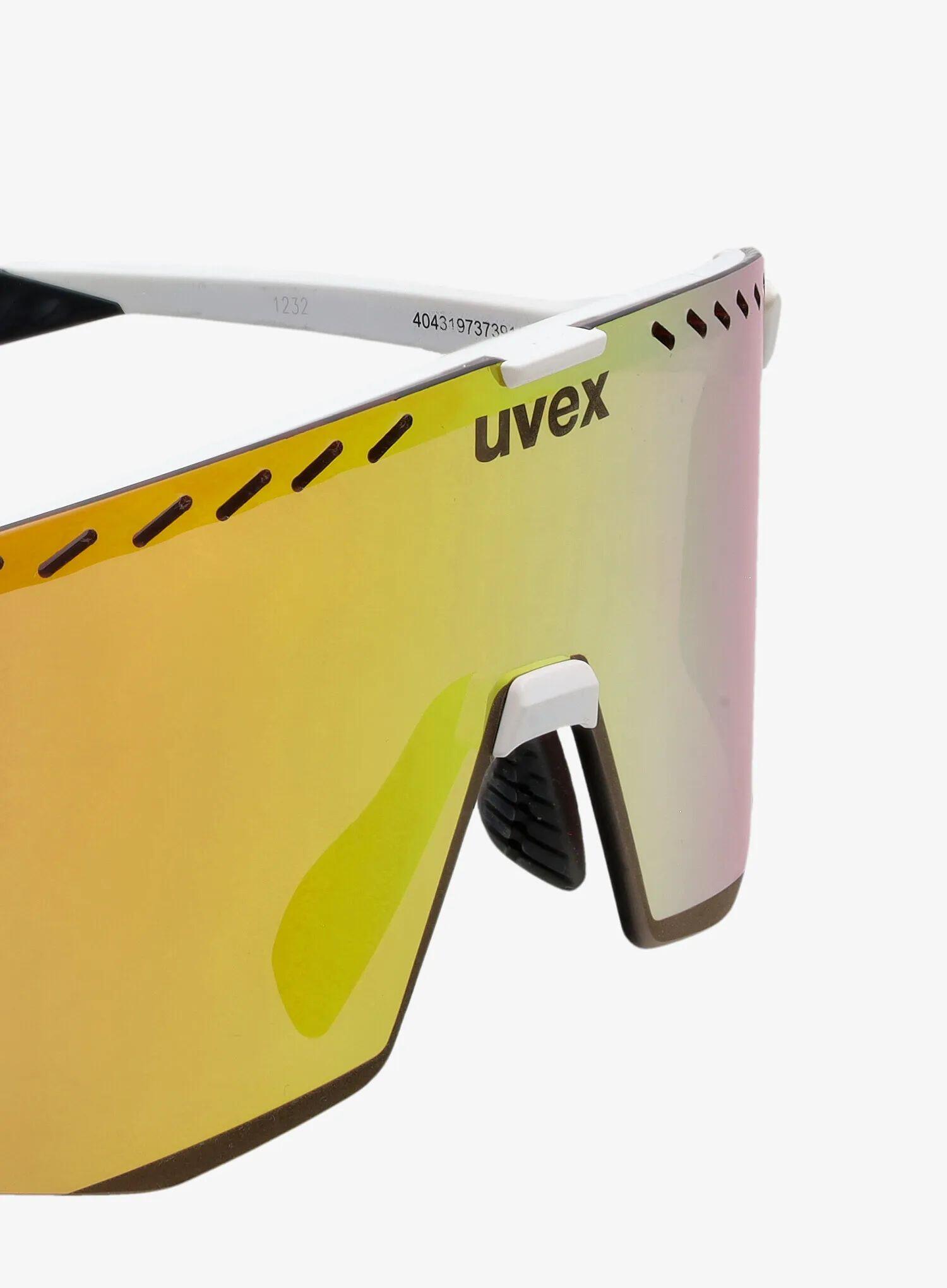 Okulary rowerowe Uvex Pace Stage CV - white matt/mir.gold 6/6