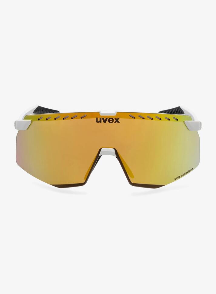 Okulary rowerowe Uvex Pace Stage CV - white matt/mir.gold