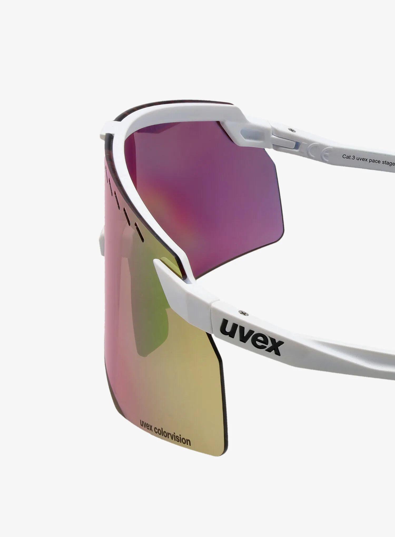 Okulary rowerowe Uvex Pace Stage CV - white matt/mir.gold 5/6