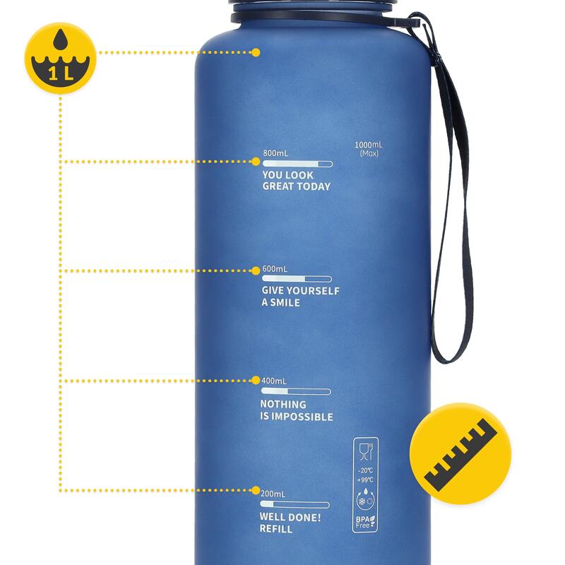 Sportowa butelka na wodę 4FIZJO 1000 ml