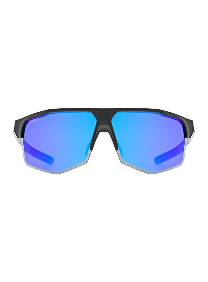 Okulary przeciwsłoneczne Uvex Axos Set - black matt/mirror blue