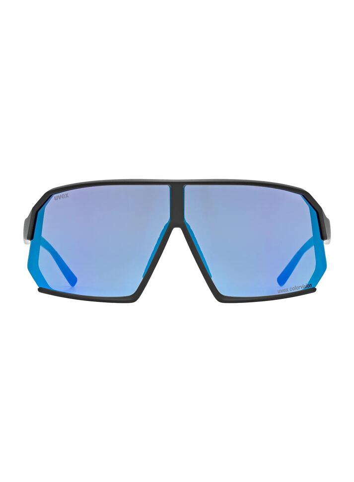 Okulary przeciwsłoneczne Uvex Sportstyle 237 CV - black matt/mirror blue
