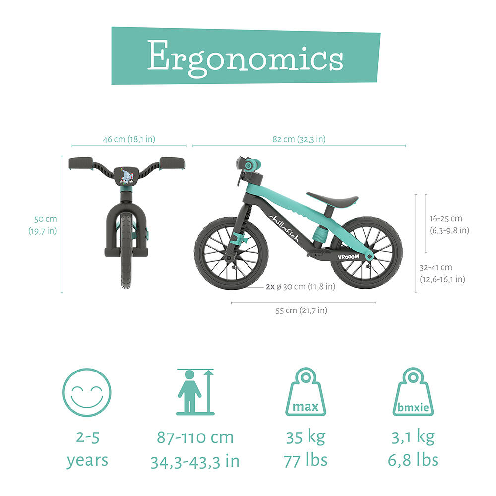 BMXie Vroom mint balance bike 6/7