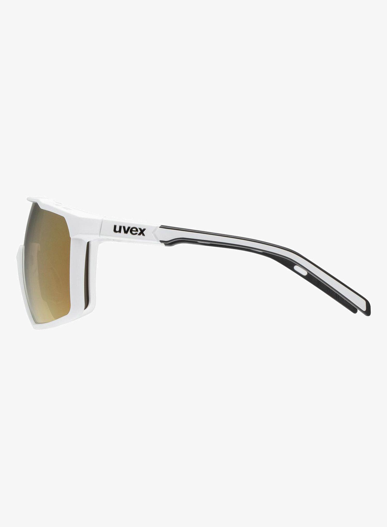 Okulary rowerowe Uvex MTN Perform S - white matt/mir.gold 3/4