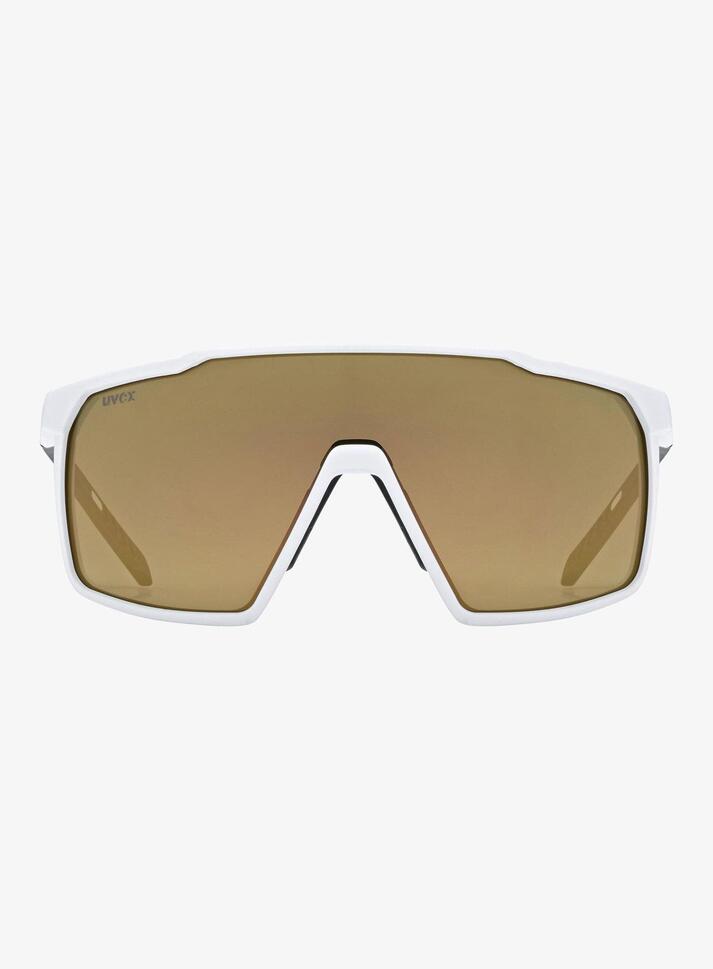 Okulary rowerowe Uvex MTN Perform S - white matt/mir.gold
