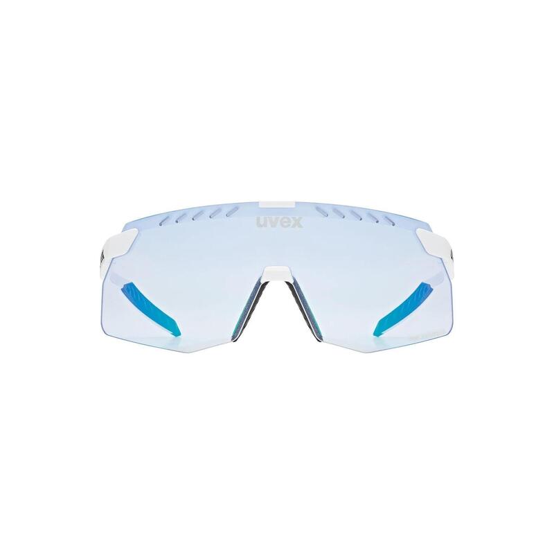 Okulary rowerowe Uvex Pace Stage S V - white matt/mirror blue