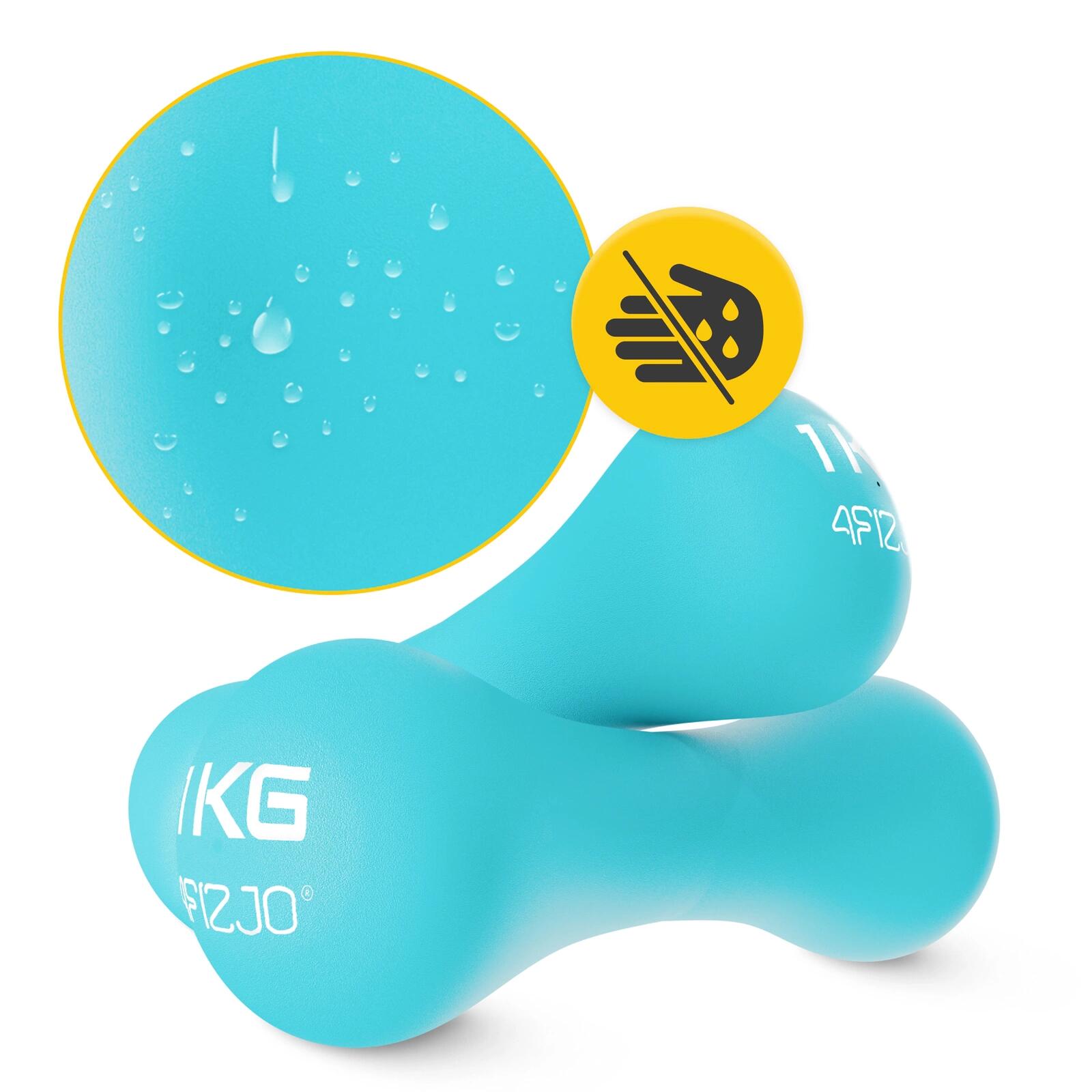 Coppia manubri fitness palestra ghisa antiscivolo forza 8-SHAPE 4FIZJO 5/6