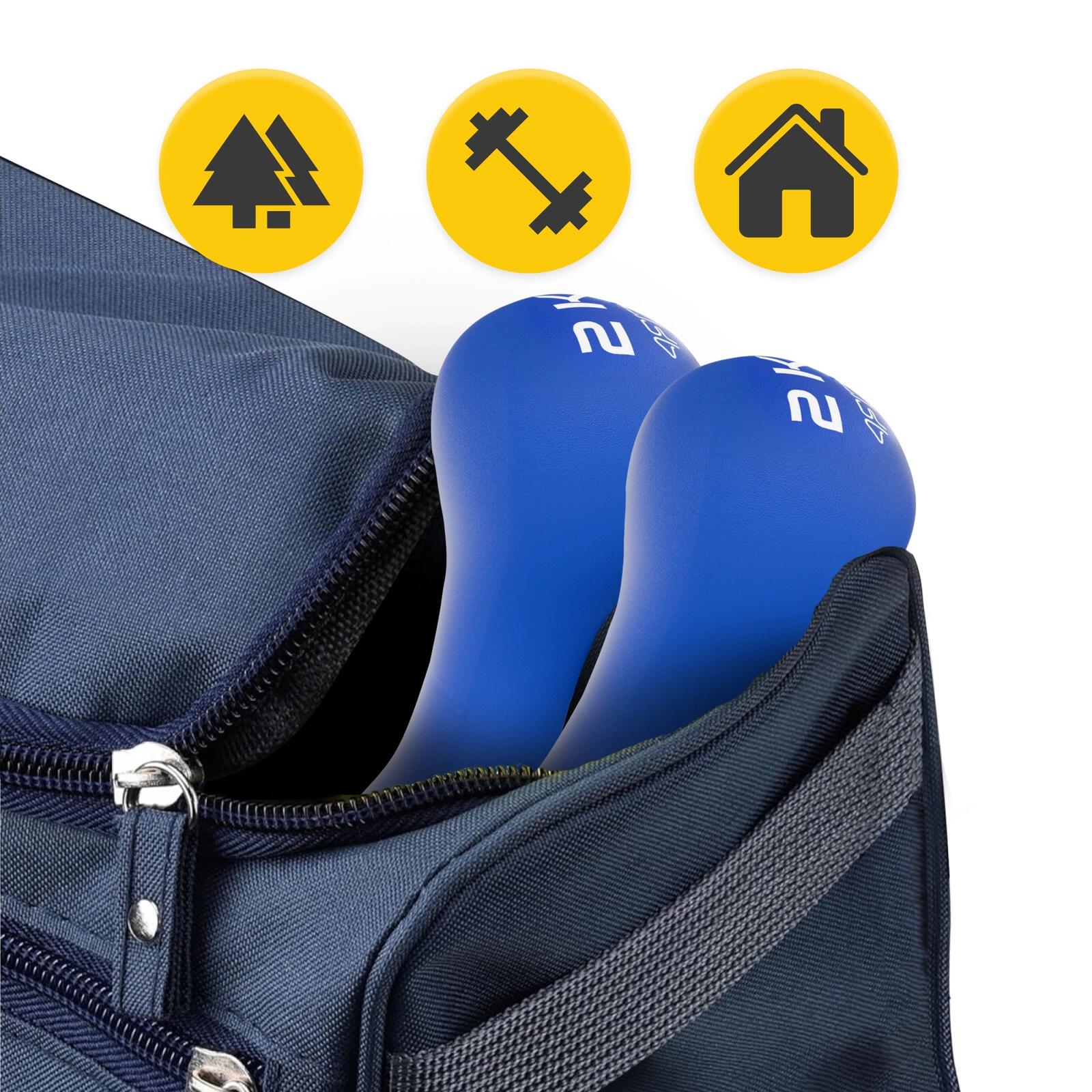 Coppia manubri fitness palestra ghisa antiscivolo forza 8-SHAPE 4FIZJO 5/6