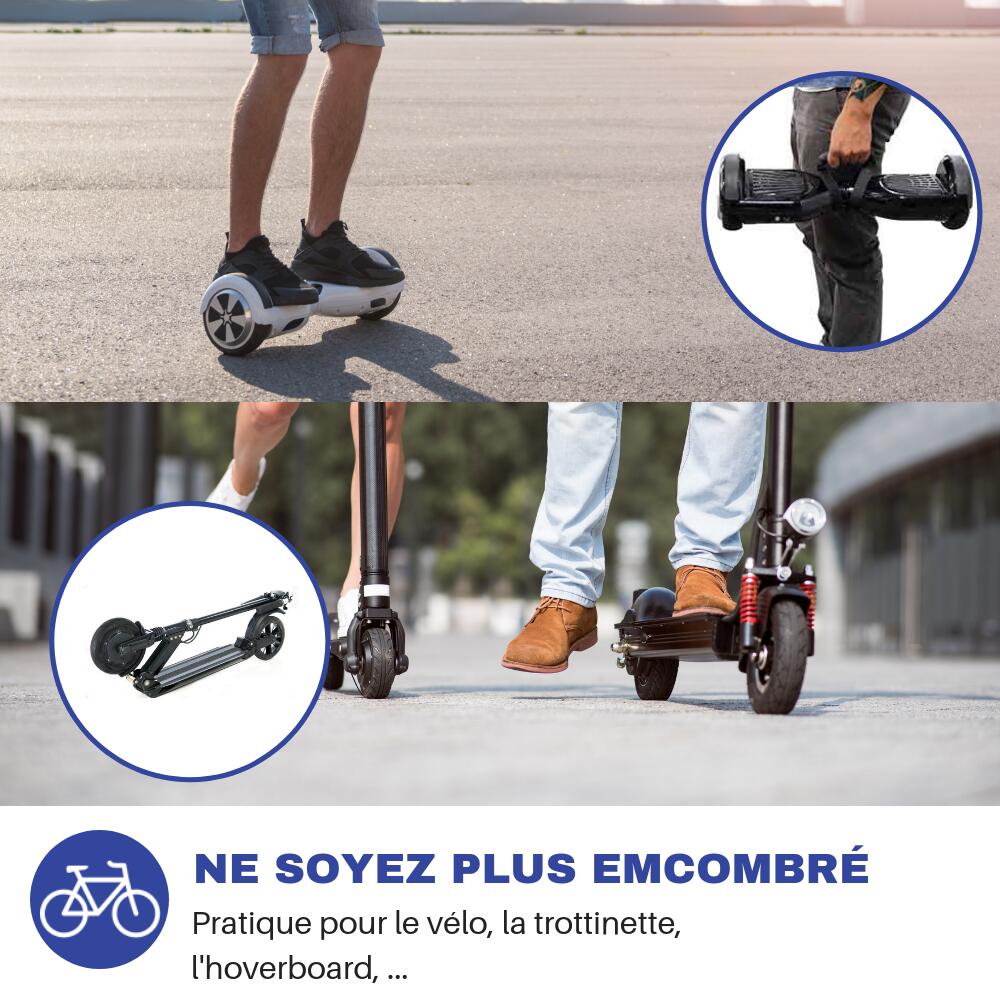 Wantalis, Trotback - easily carry your scooter on the back, folds easily to fit in a pocket Wantalis, Trotback - easily carry your scooter on the back, folds easily to fit in a pocket