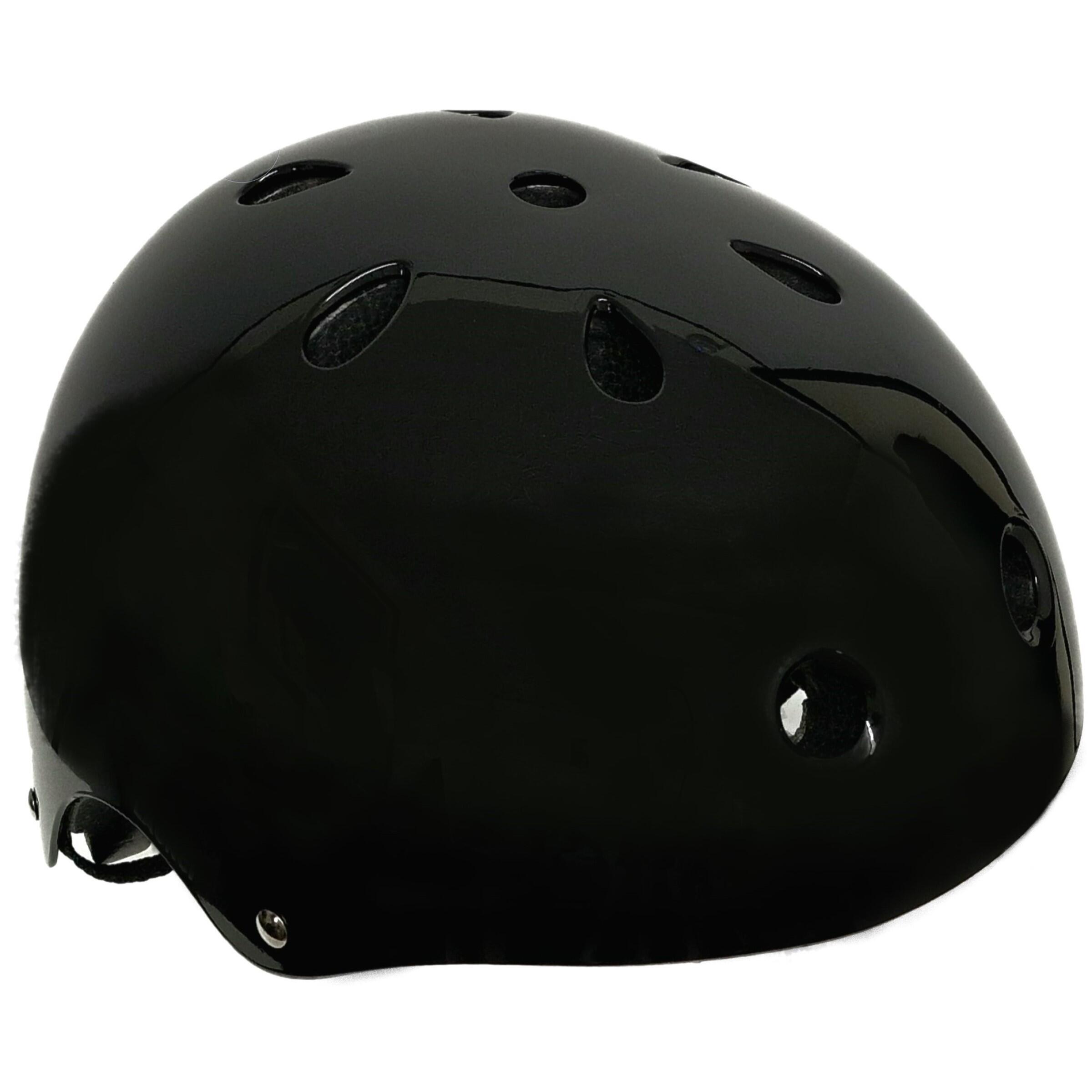 M-WAVE LAUNCH BMX/Skateboard/Scooter/Bike/Bicycle Helmet M 54-58cm - Gloss Black