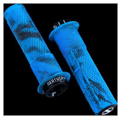 DMR Handlebar Grips DeathGrip 2 Flanged - Thick  - Blue Marble 2/5