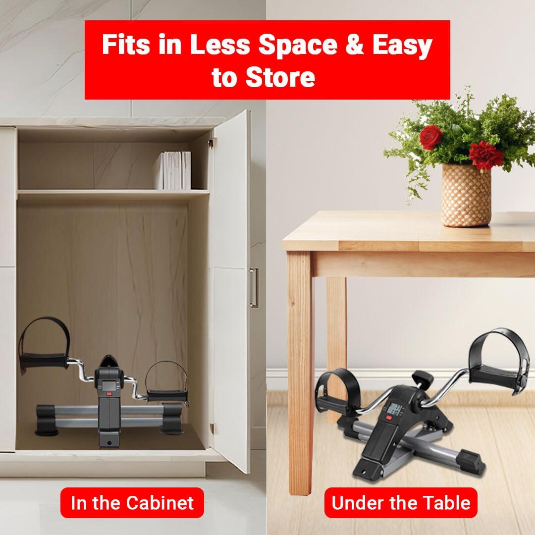 PowerMax Fitness BS-MINI Mini Cycle | Adjustable Resistance | Digital Display