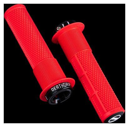 Paar DMR Deathgrip2 Race Grips Rood 2/2
