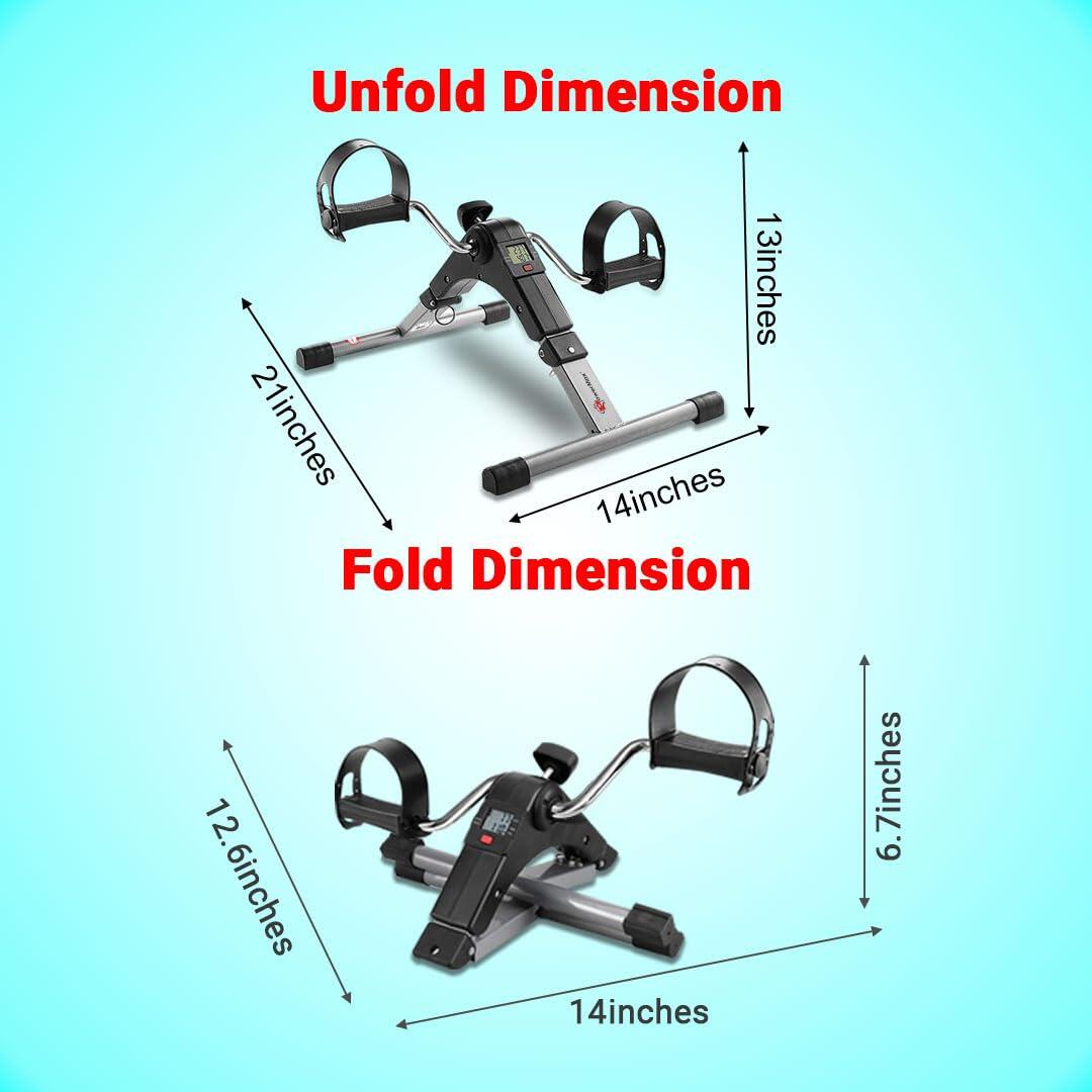 PowerMax Fitness BS-MINI Mini Cycle | Adjustable Resistance | Digital Display