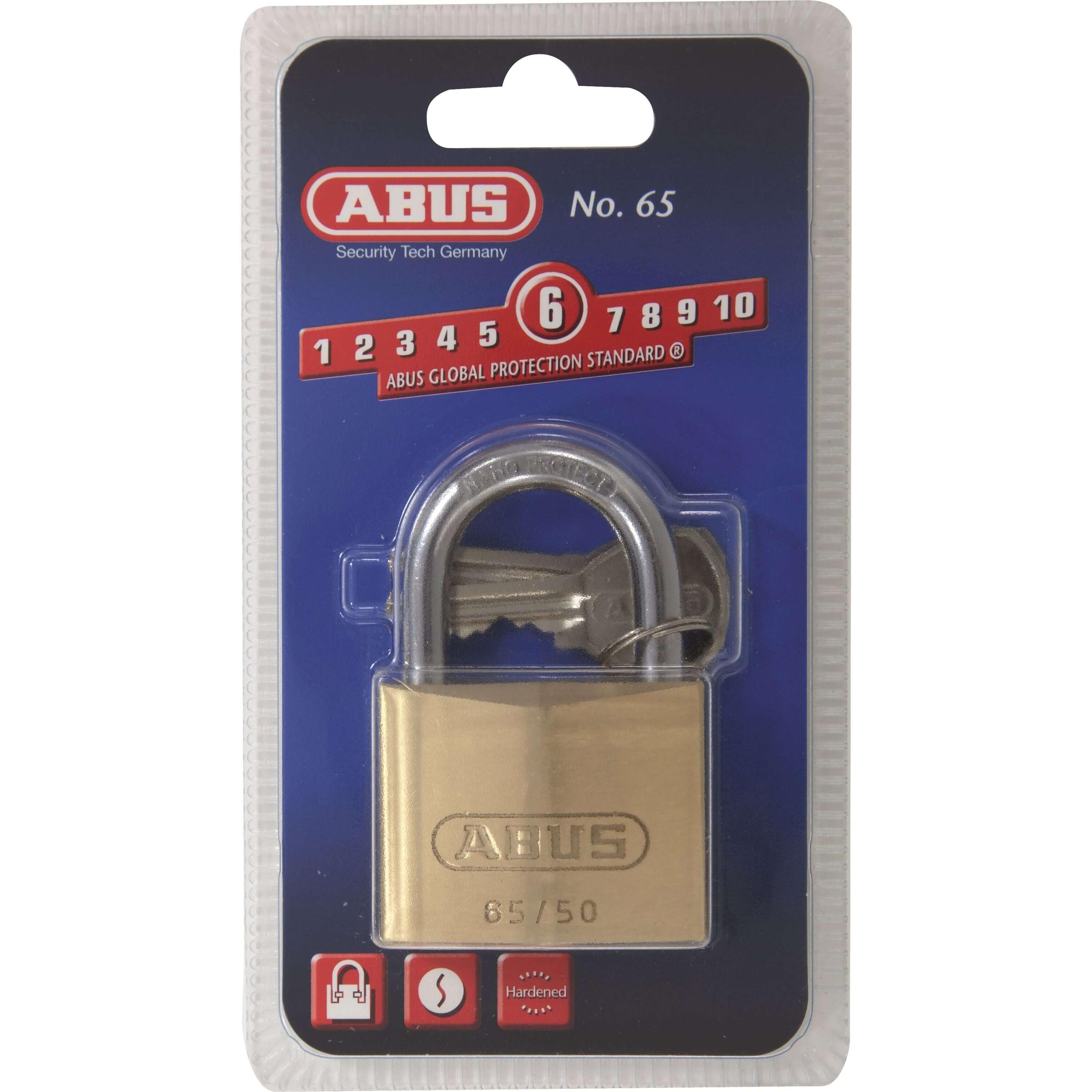 ABUS Abus Messing hangslot 65/50 mm in Goud - 7 cm