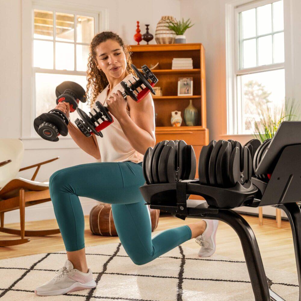 BowFlex 552i verstelbare halters (paar & statief met mediavak) 3/7