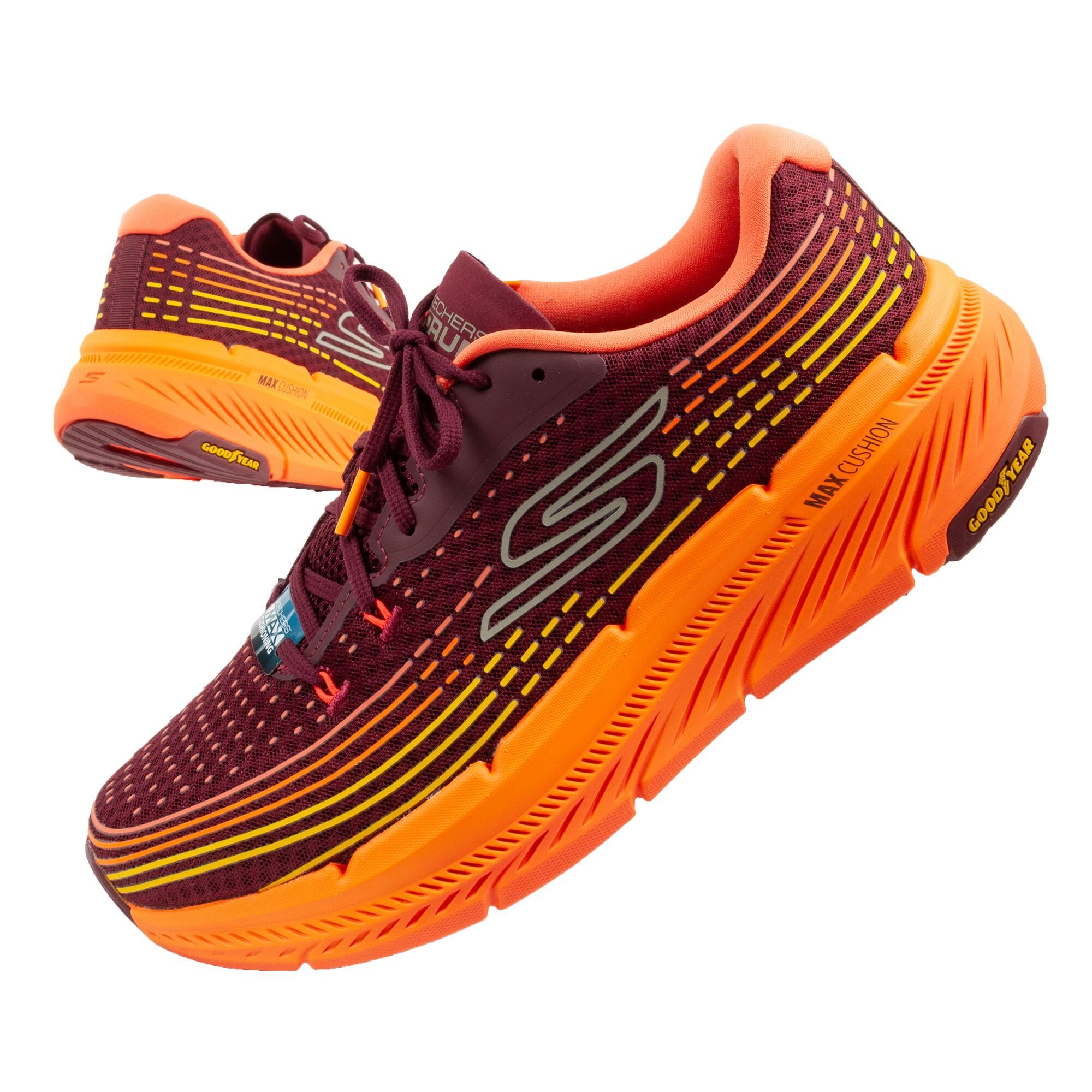Skechers - Chaussures De Sport De Course Pour Hommes Skechers Max Cushioning - Chaussures De Sport - Marron|orange|rouge - Decathlon