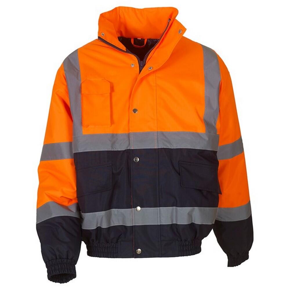 Yoko Unisex Adult Two Tone Hi-Vis Bomber Jacket