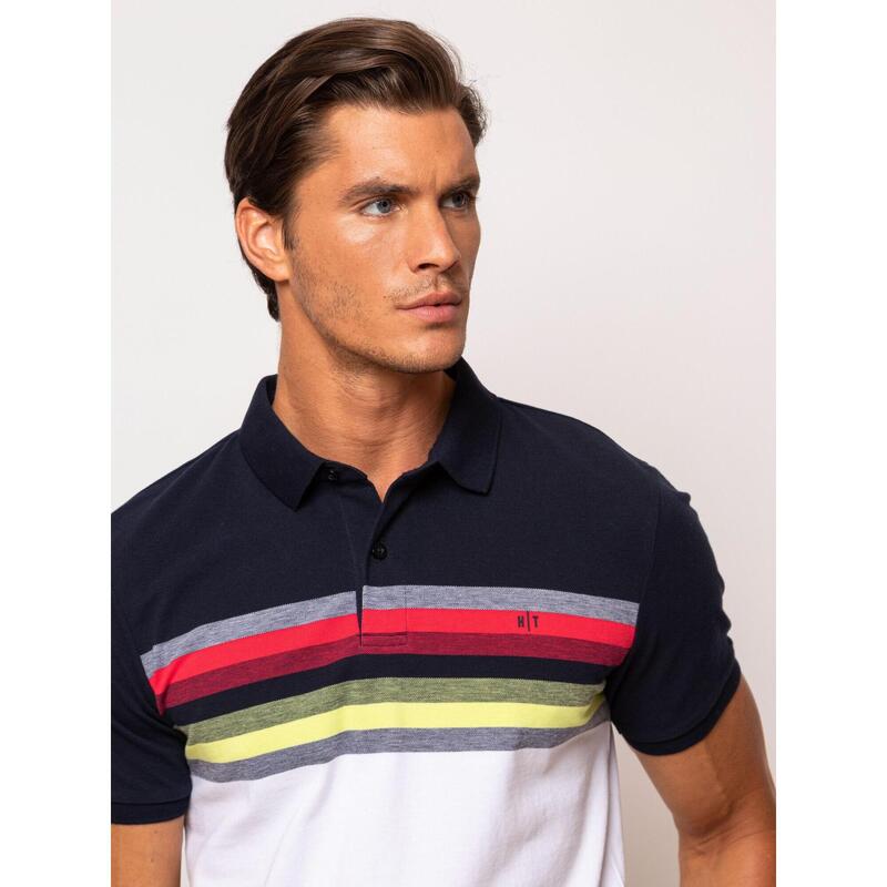 Tricou cu mânecă scurtă, cu guler, pentru bărbați DEXTER