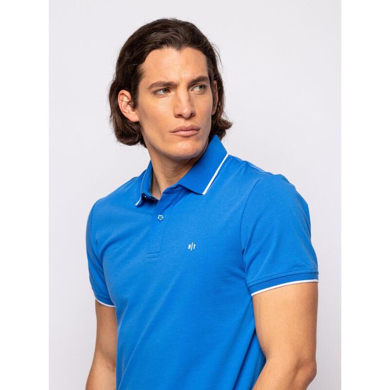 Tricou cu mânecă scurtă, cu guler, pentru bărbați DAVENPORT