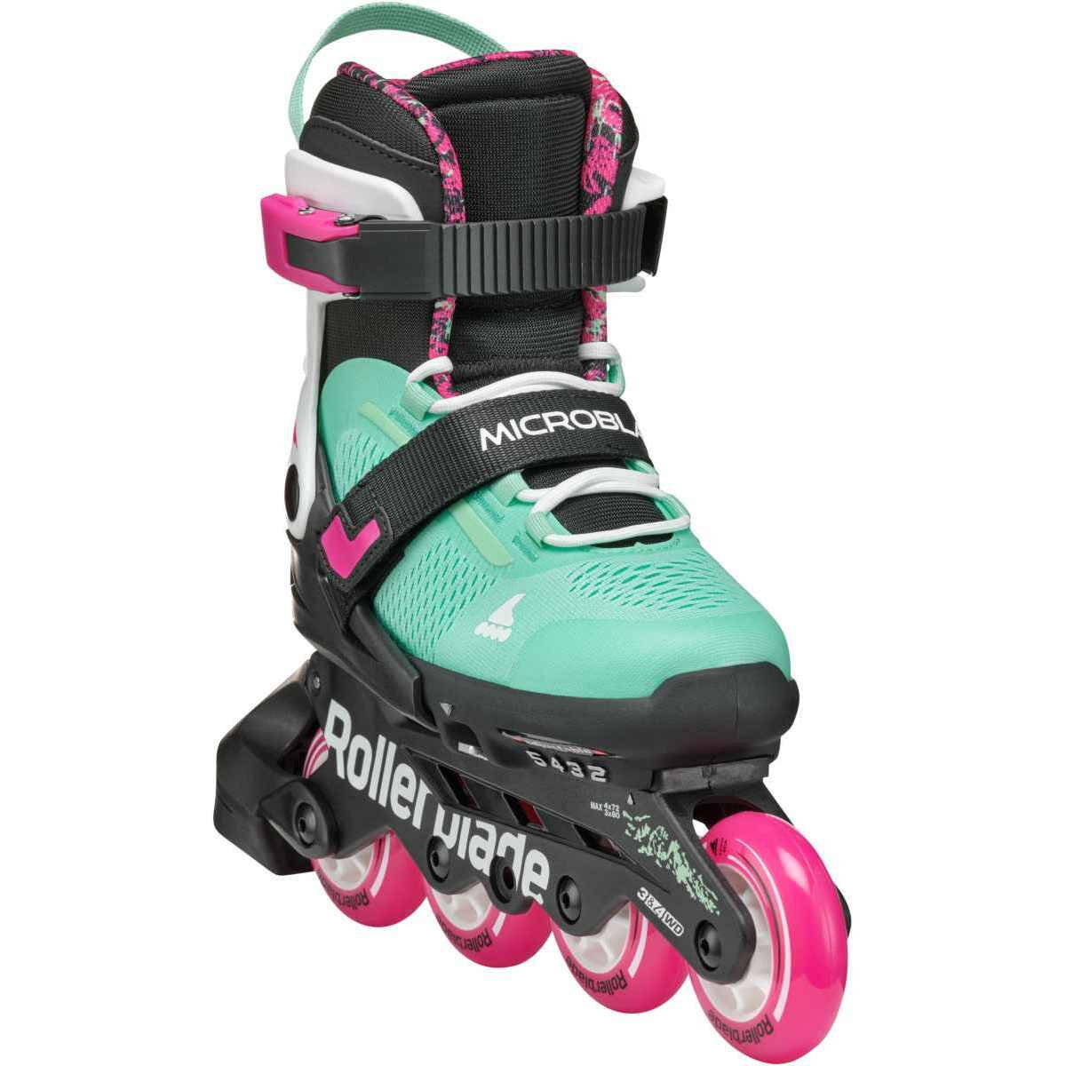 ROLLERBLADE Roller Fitness Enfant Microblade XT Noir Vert de Mer 5/7