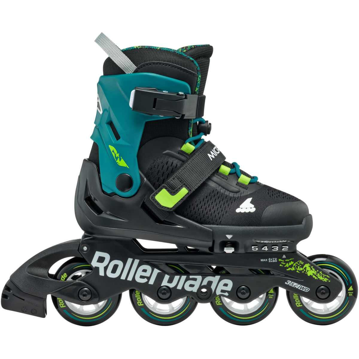 Rolki dziecięce Rollerblade Microblade XT Black Petrol Green 3/7