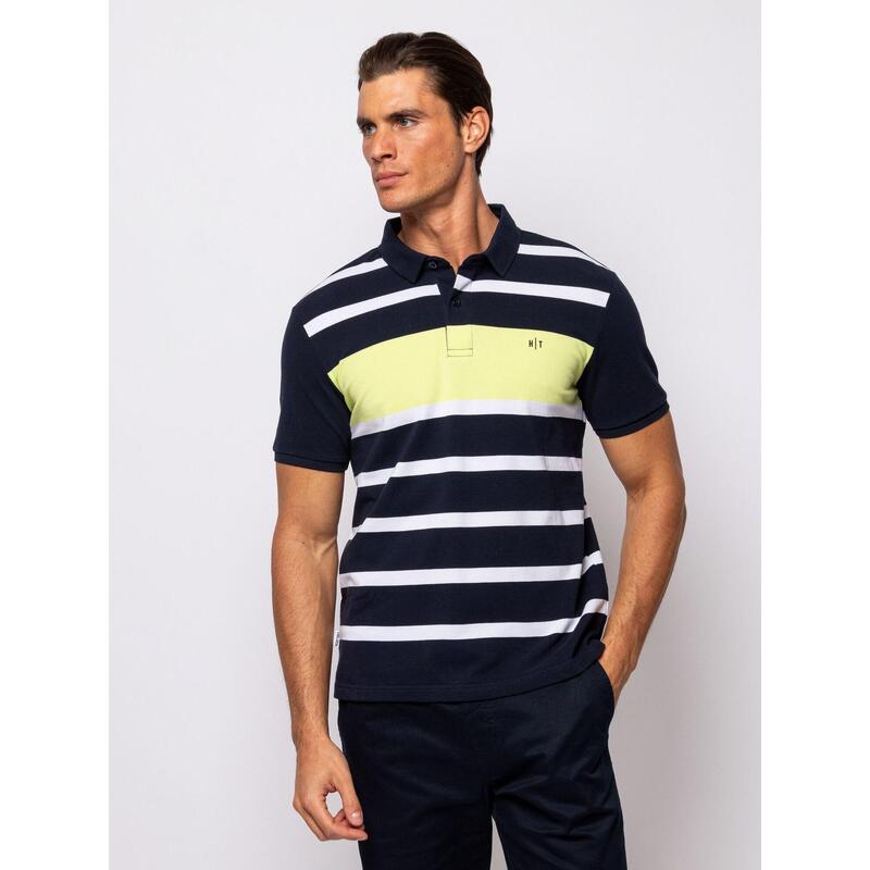 Tricou cu mânecă scurtă, cu guler, pentru bărbați DOWAN