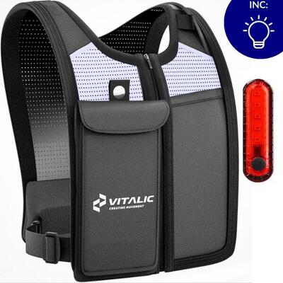 Gilet da corsa riflettente con supporto per telefono