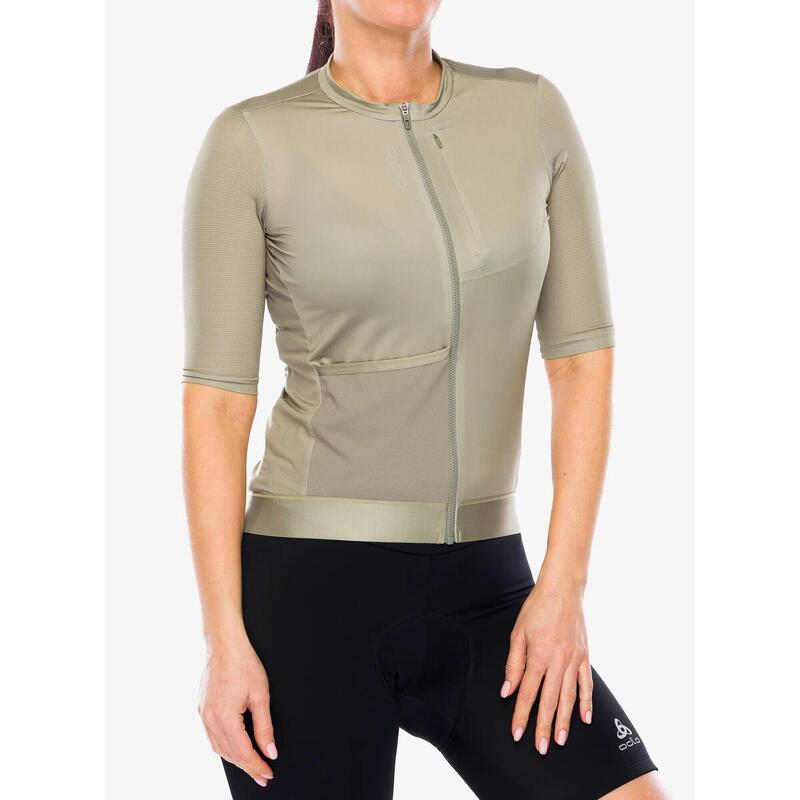 Koszulka kolarska damska Odlo Explorer Pro T-Shirt S/U Collar S/S Full Zip