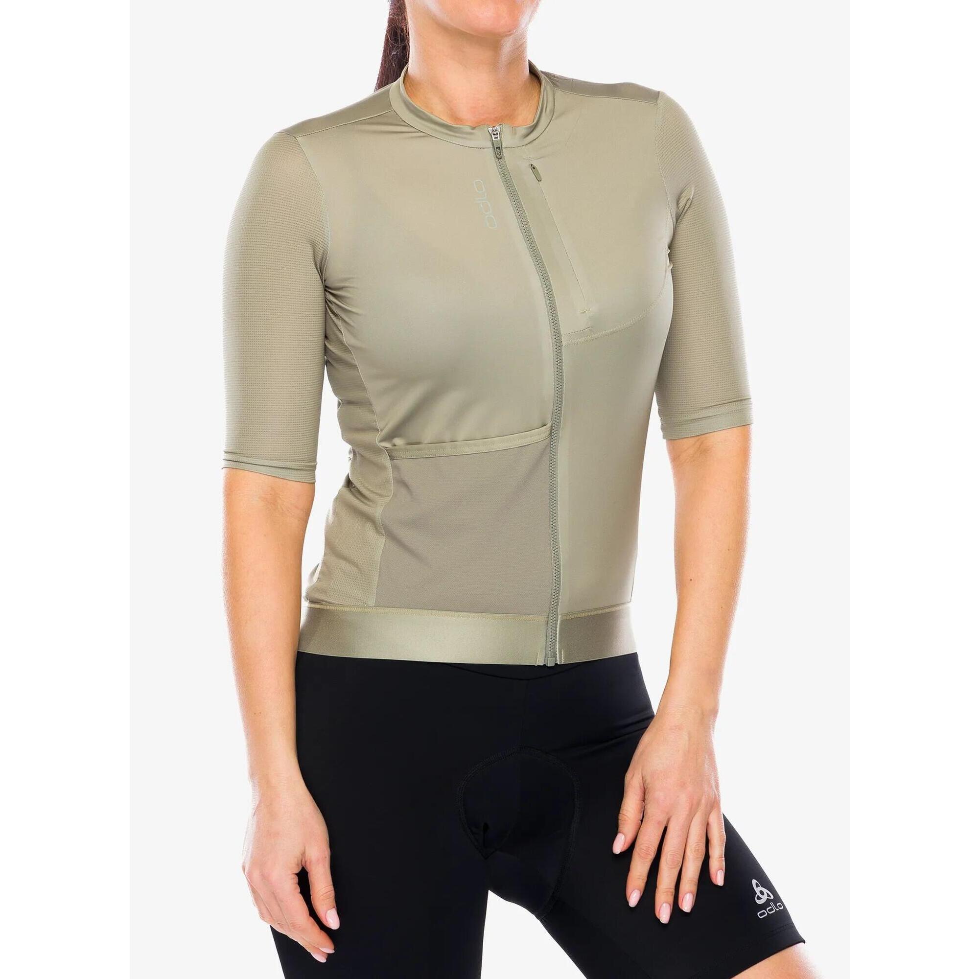 Koszulka kolarska damska Odlo Explorer Pro T-Shirt S/U Collar S/S Full Zip