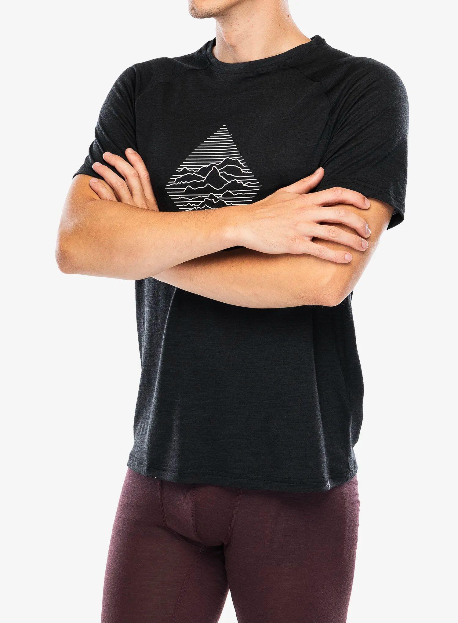 Koszulka męska Odlo Merino Tencel 130 Peaks TS Crew Neck SS 3/4