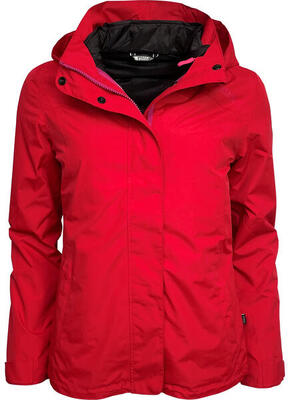 Dames functionele jas agnes barbados cherry-rood