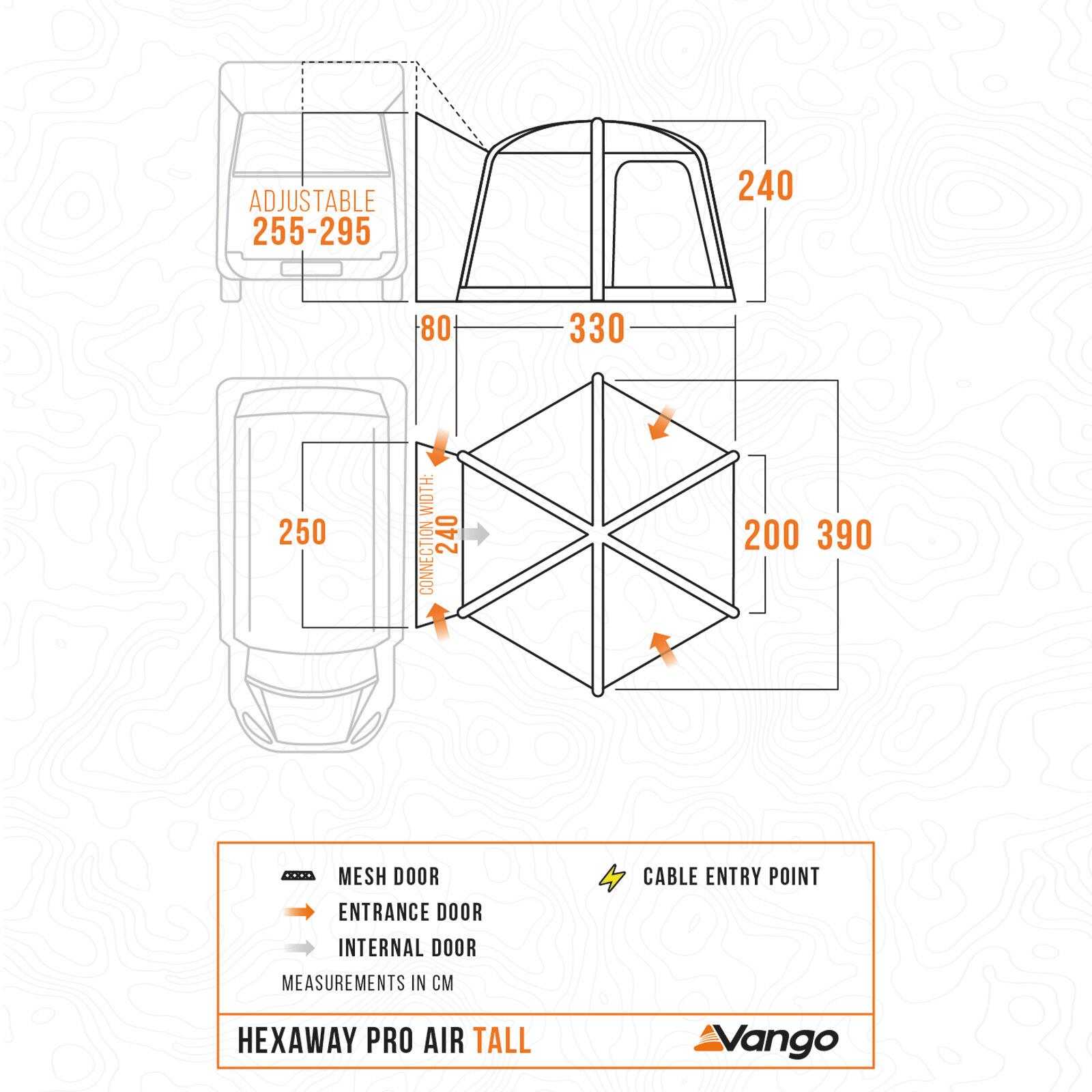 Bus Vorzelt Busvorzelt HexAway Pro Air Tall Airbeam Luftzelt Aufblasbar 2/7