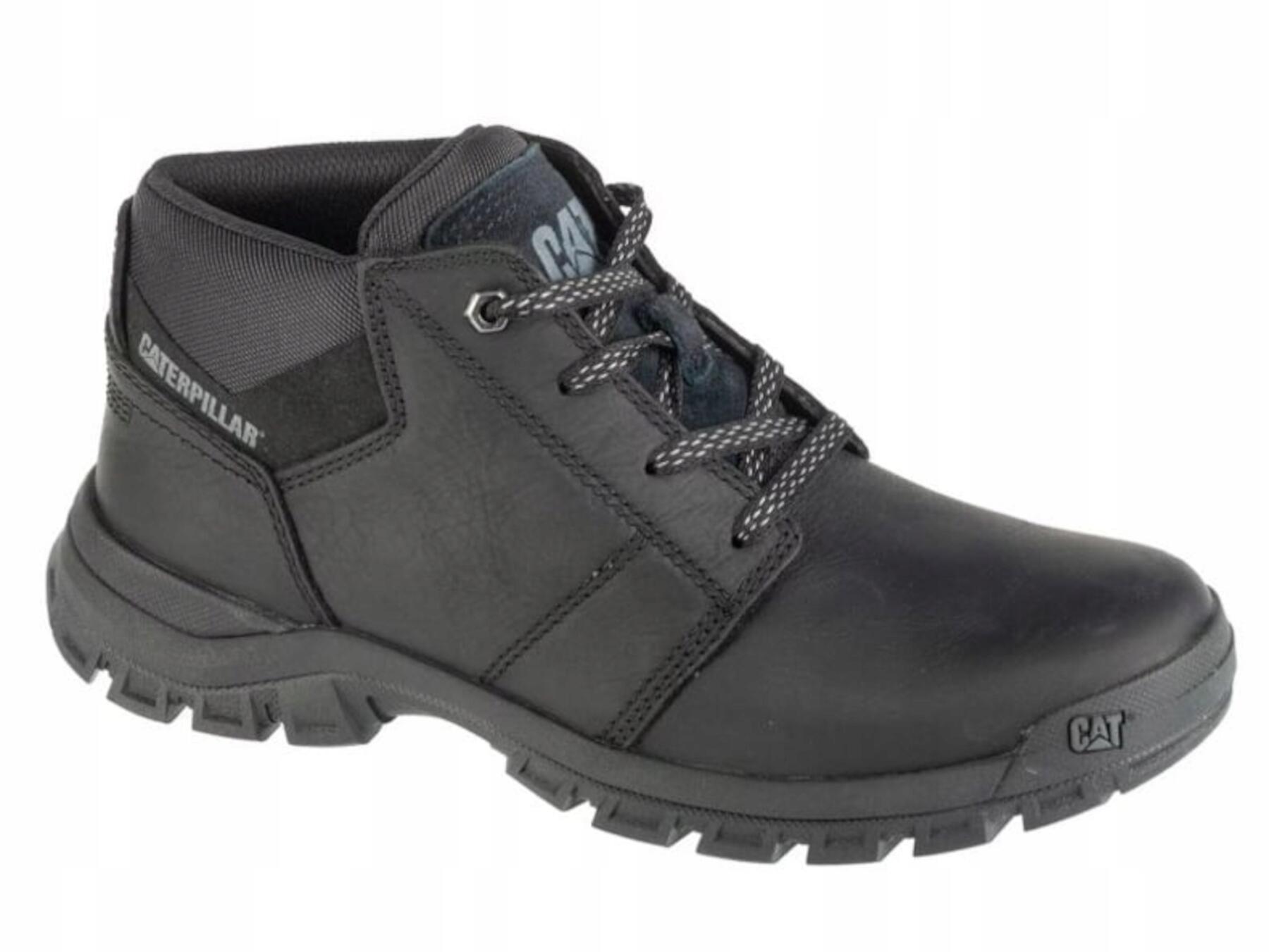 BUTY męskie CAT P725952 THRESHOLD skórzane wysokie czarne 41 1/6
