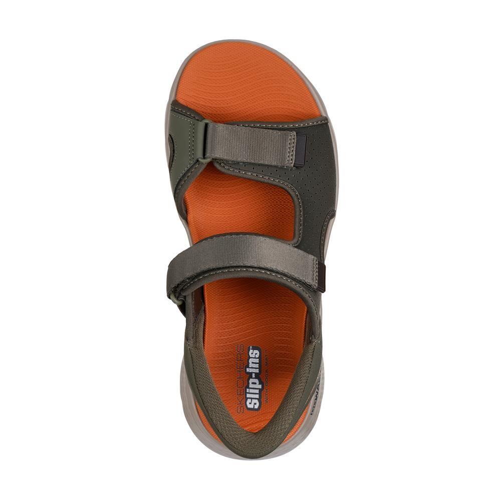 Sandalia Hombre Skechers Slip-ins Go Walk Flex Sandal Easy Entr Kaki 4/5