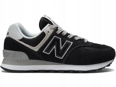 New Balance 574 Core Nero Bianco - Donna