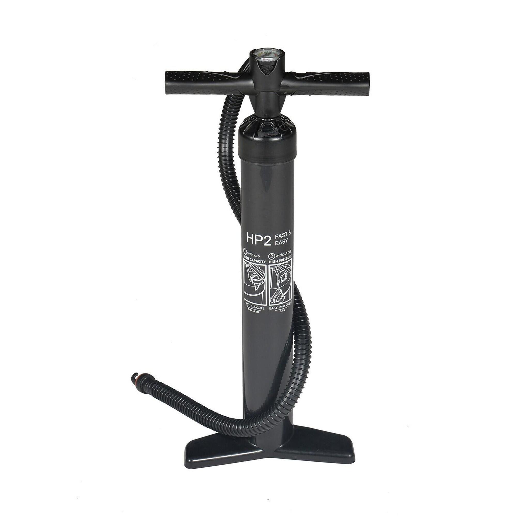 Simple Paddle - Pompe De Gonflage Double Action Pour Stand Up Paddle - Sup - 25 Psi - Pompe À Pied - Noir - Taille Unique - Decathlon