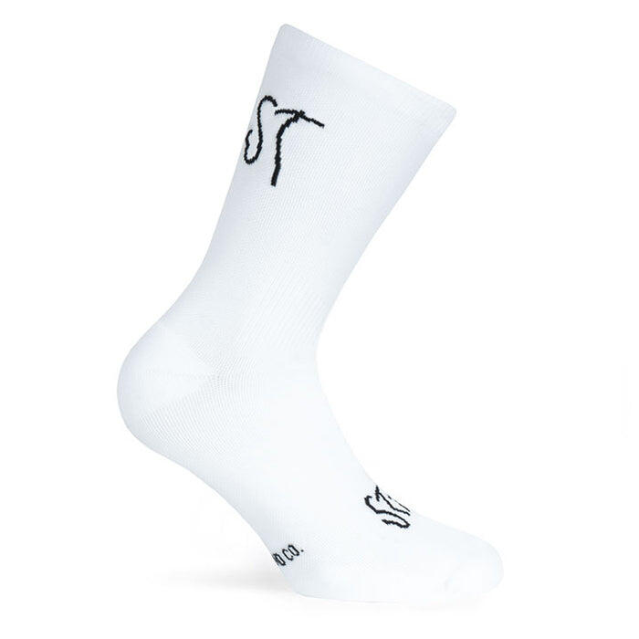 Calcetin running  unisex Stay Fast, tricotado color blanco 2/4