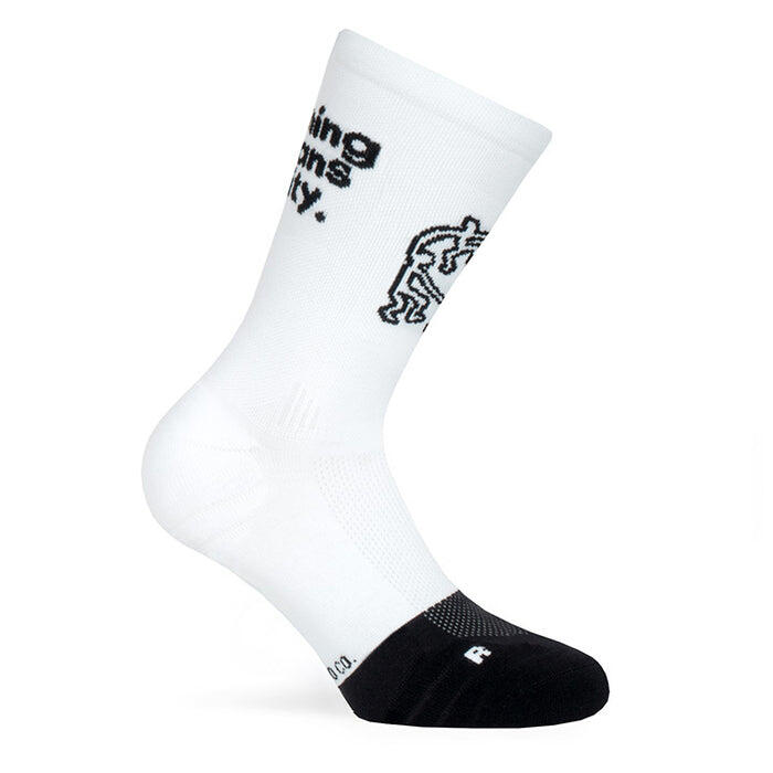 Calcetin running  unisex Unity, tricotado color Blanco 2/3