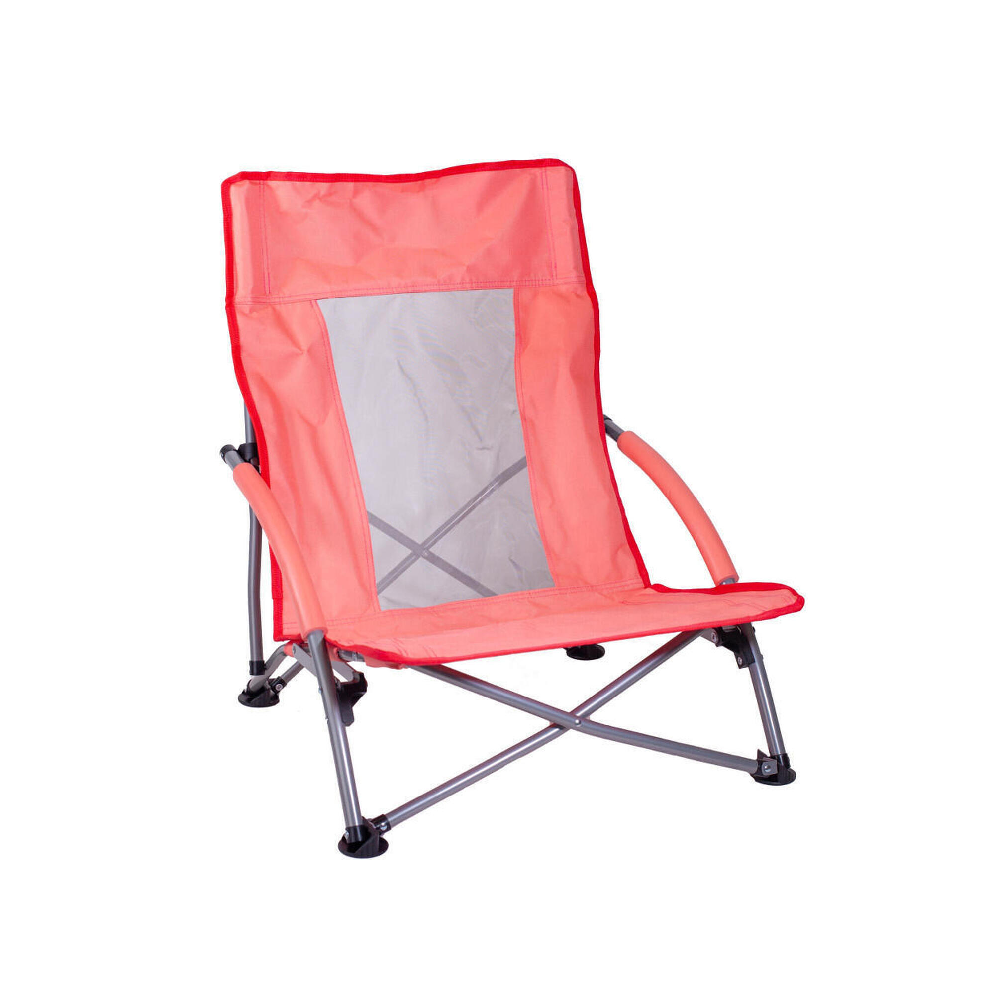 Sun & Surf - Chaise Pliante Avec Housse - Corail - Siège Pliant - Rouge - Taille Unique - Decathlon