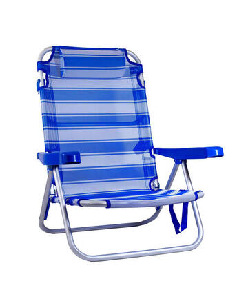 KLASSISCHER LIEGESTUHL – BLAUE STREIFEN