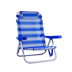 CHAISE INCLINABLE CLASSIQUE - RAYURES BLEUES