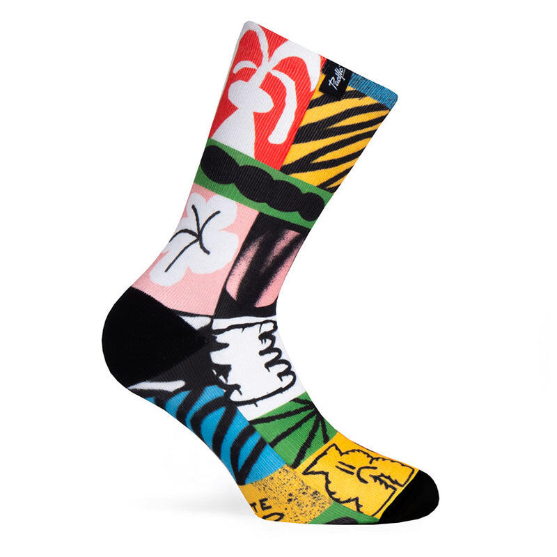 Calcetin Running con tejido Coolmax Unisex Trashhard, sublimado Multicolor 2/4
