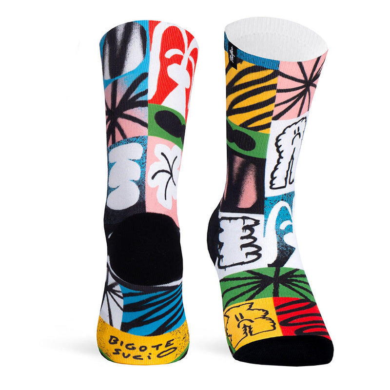 Calcetin Running con tejido Coolmax Unisex Trashhard, sublimado Multicolor 1/4