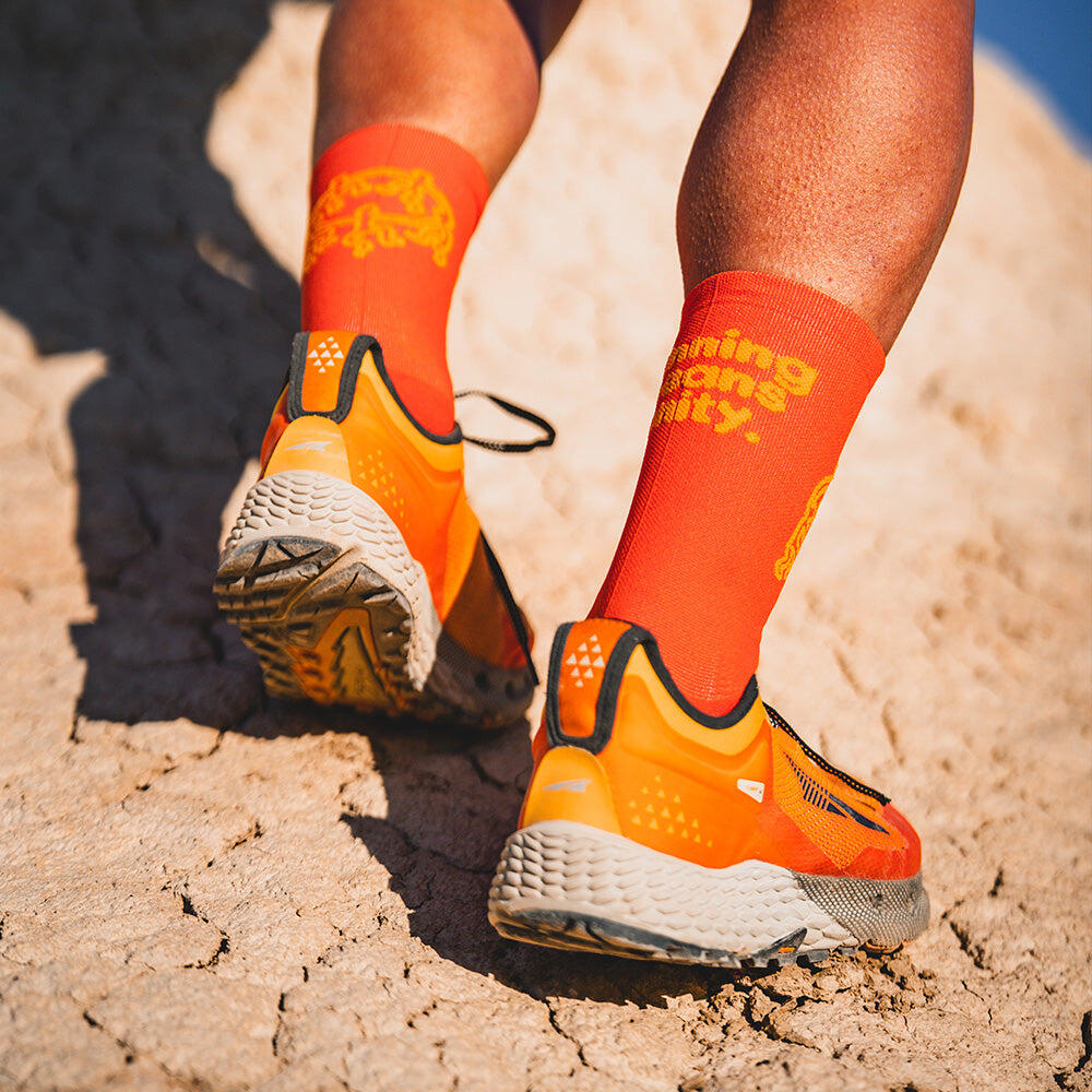 Calcetin running  unisex Unity, tricotado color Naranja 3/4