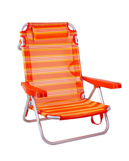 KLASSISCHER LIEGESTUHL – ORANGE STREIFEN