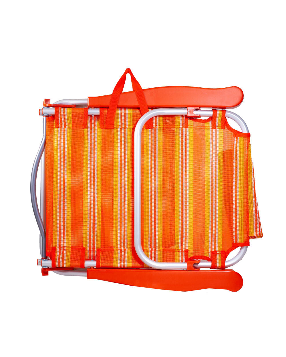 CHAISE INCLINABLE CLASSIQUE - RAYURES ORANGE 3/7